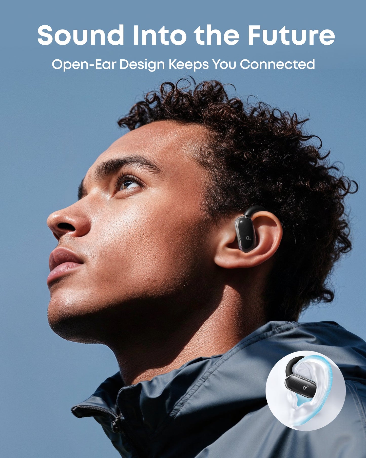 V40i | Open ear headphones with AI calls Bluetooth 5.4