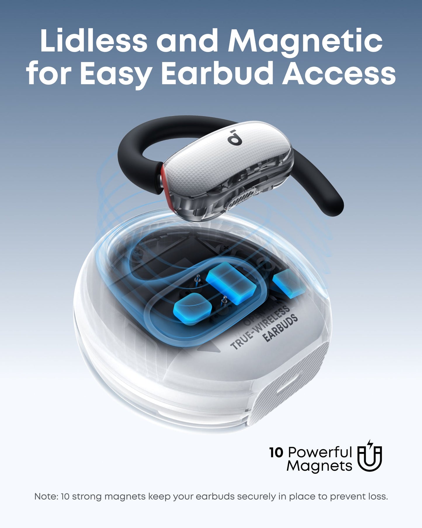 V40i | Open ear headphones with AI calls Bluetooth 5.4