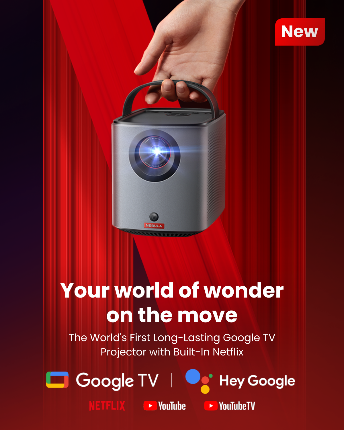 Mars 3 Air |  Portable Google TV Projector
